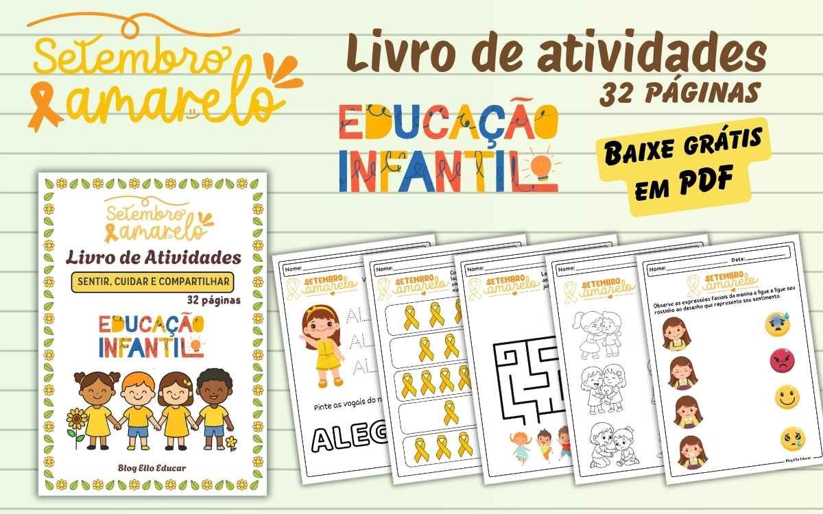 Atividades Setembro Amarelo Educação infantil