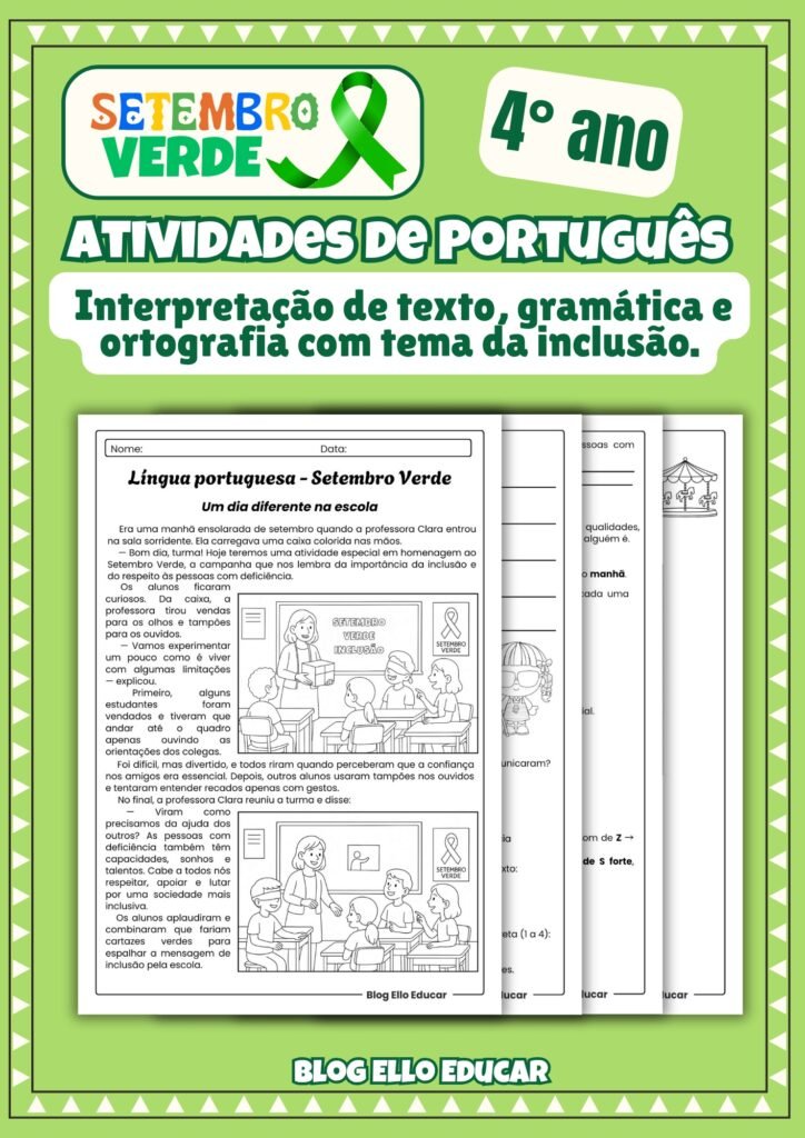 Atividades Setembro Verde 4° ano