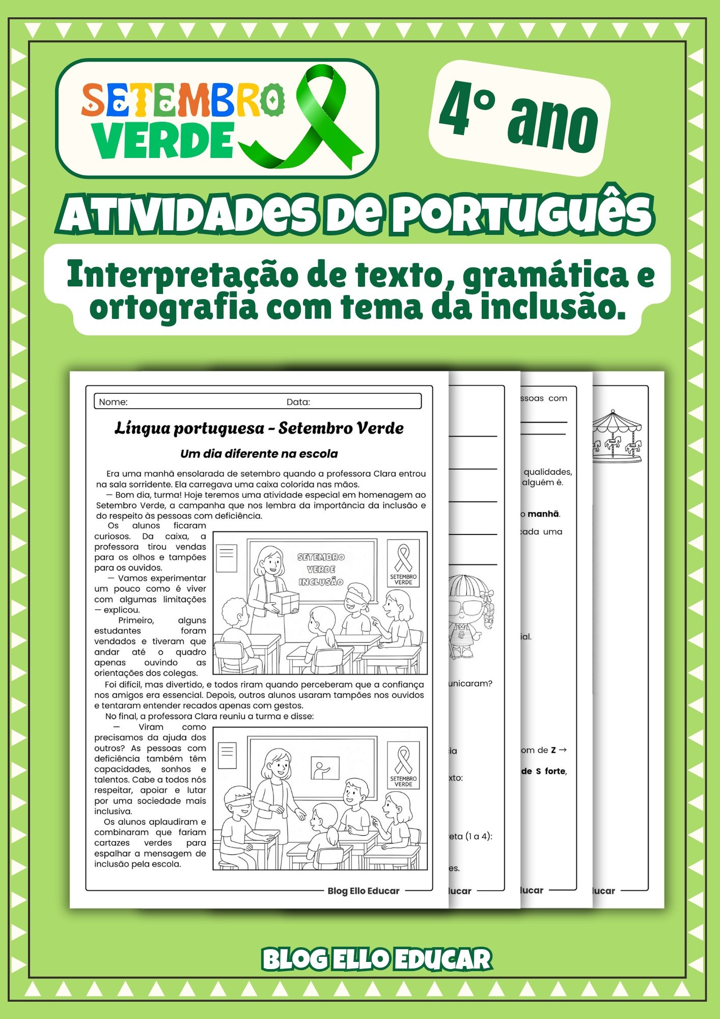 Atividades Setembro Verde 4° ano