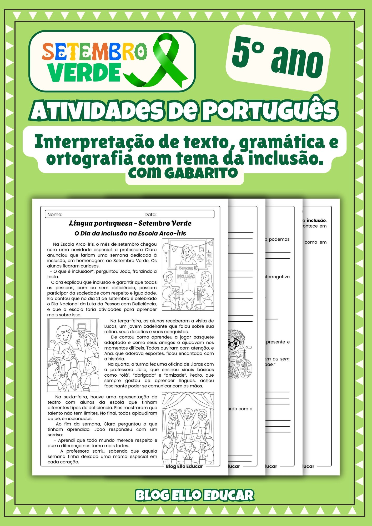 Atividades Setembro Verde 5° ano