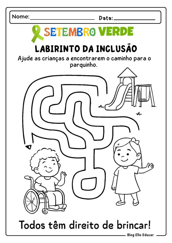 Atividades Setembro Verde - Educação Infantil 