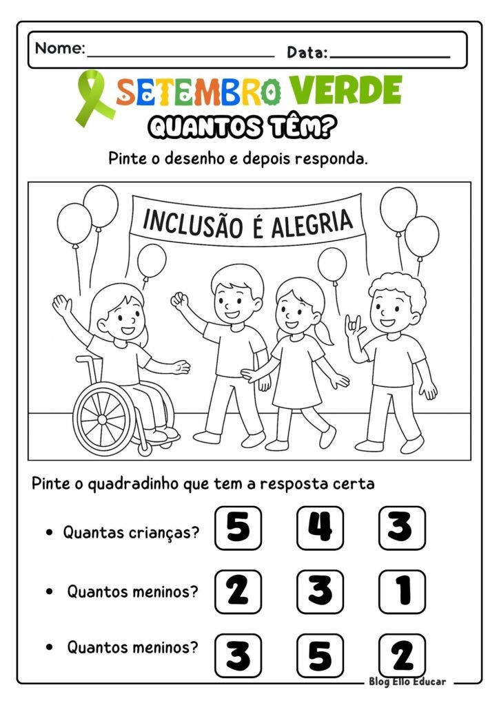 Atividades Setembro Verde - Educação Infantil