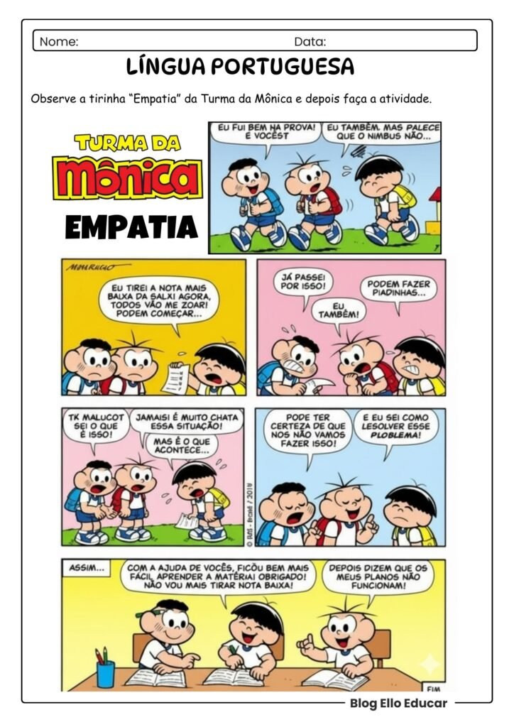 Atividades de português Setembro Amarelo - 4° e 5° ano