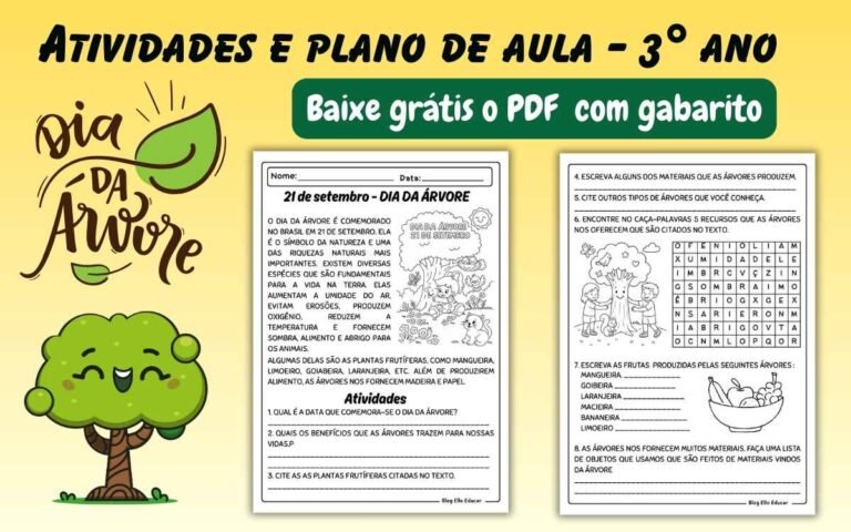 Atividades dia da Árvore 3 ano