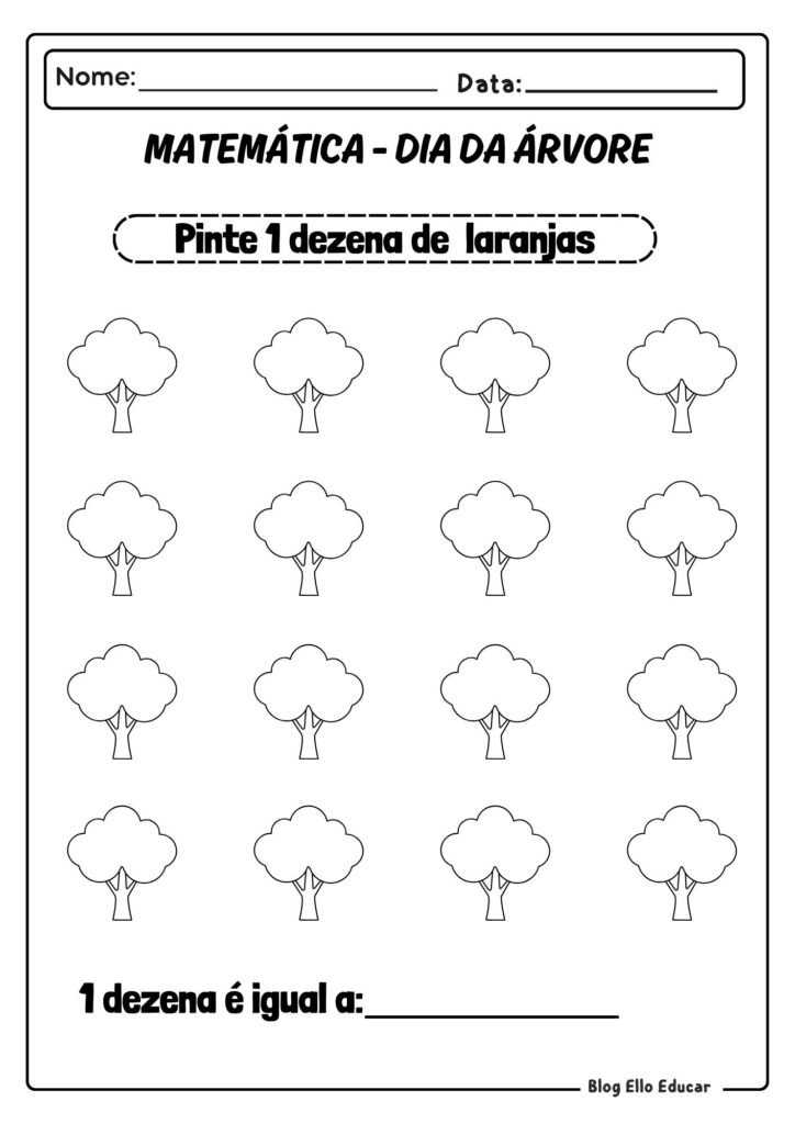 Atividades do Dia da Árvore - 1º ano 