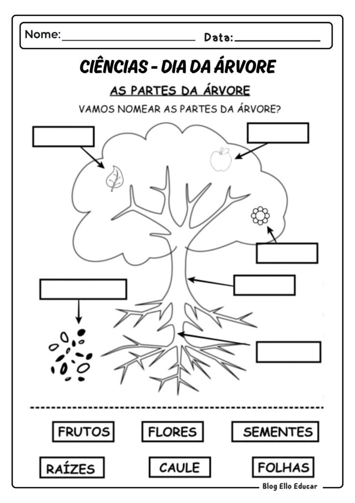 Atividades do Dia da Árvore - 1º ano 