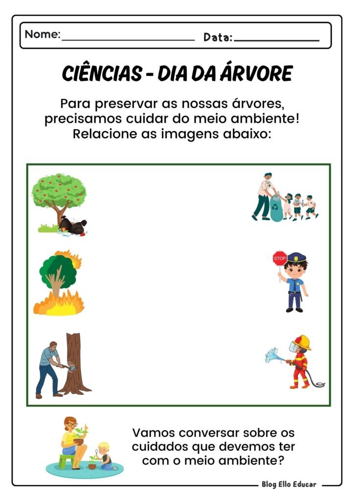 Atividades do Dia da Árvore - 1º ano 
