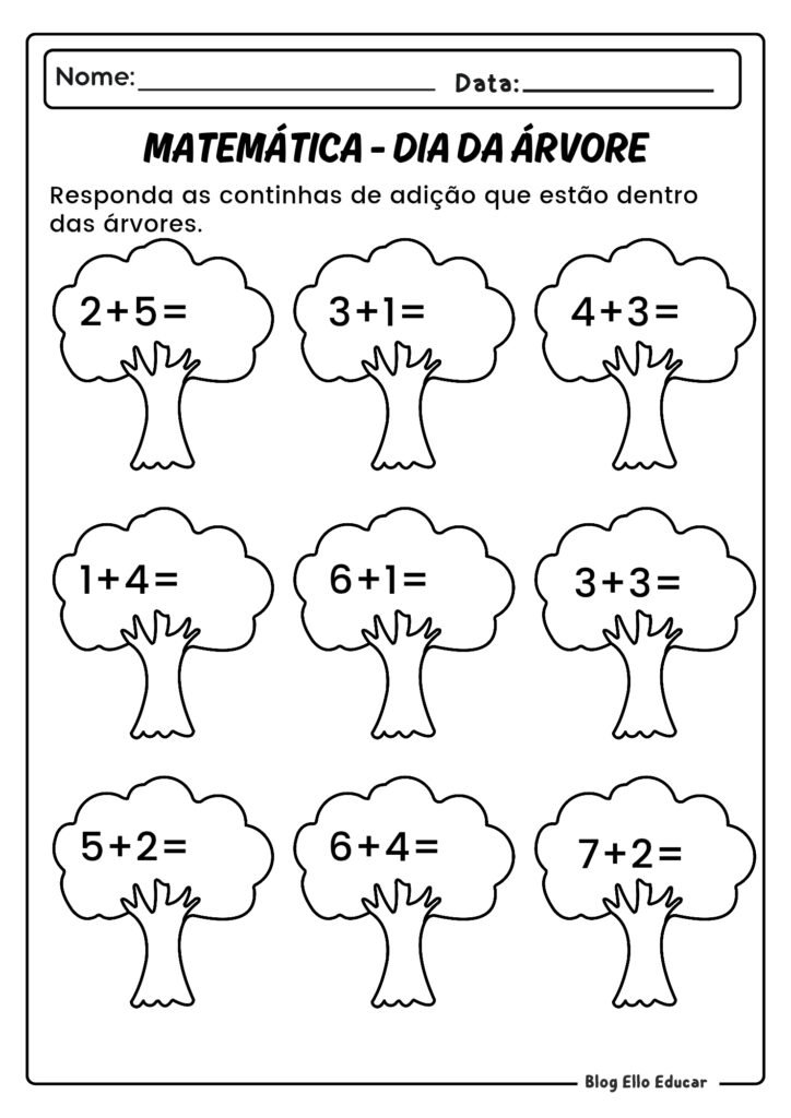 Atividades do Dia da Árvore - 1º ano 