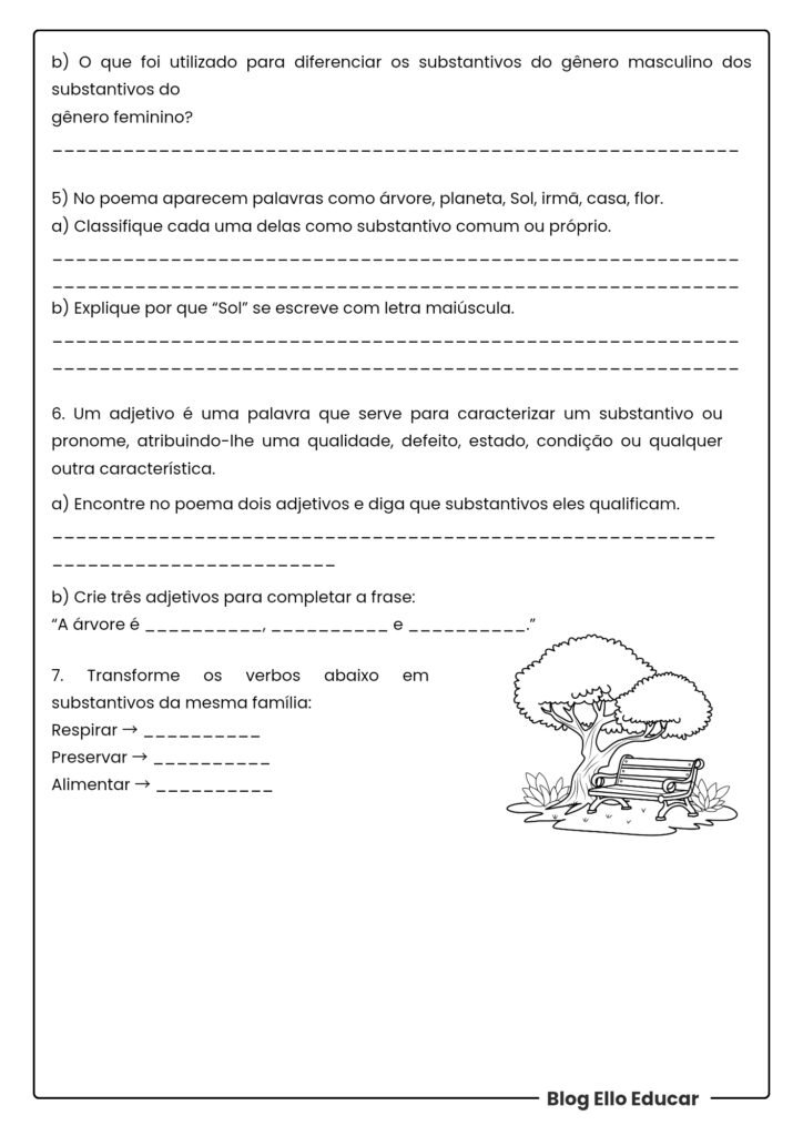 Atividades do Dia da Árvore 4° e 5° ano 