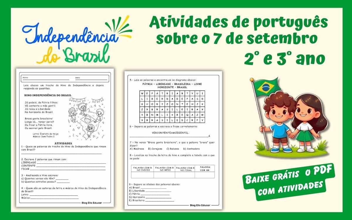 Atividades semana da pátria 2 e 3 ano