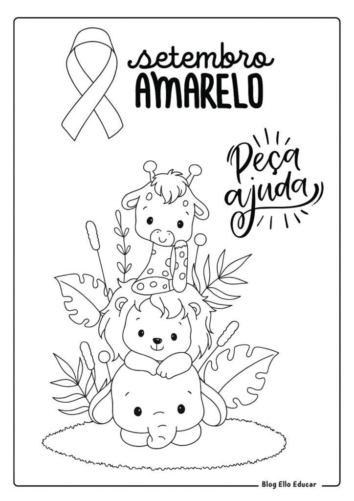 Desenho Setembro Amarelo 