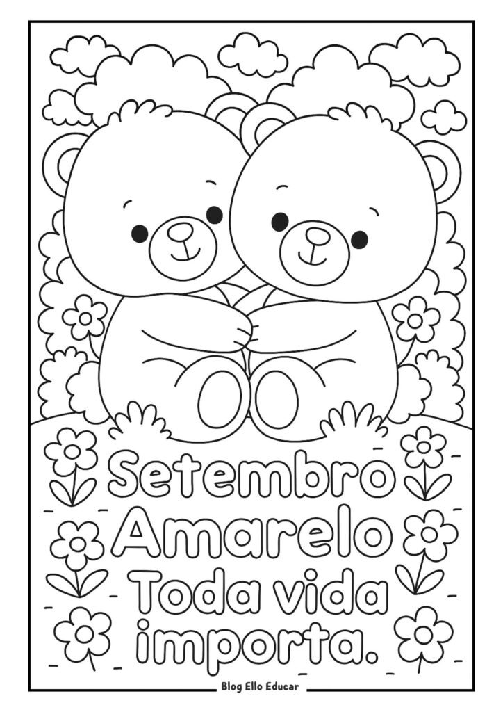 Desenho Setembro Amarelo 