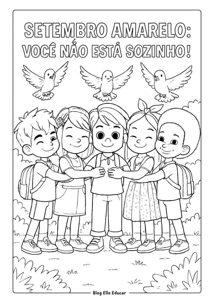 Desenho Setembro Amarelo 