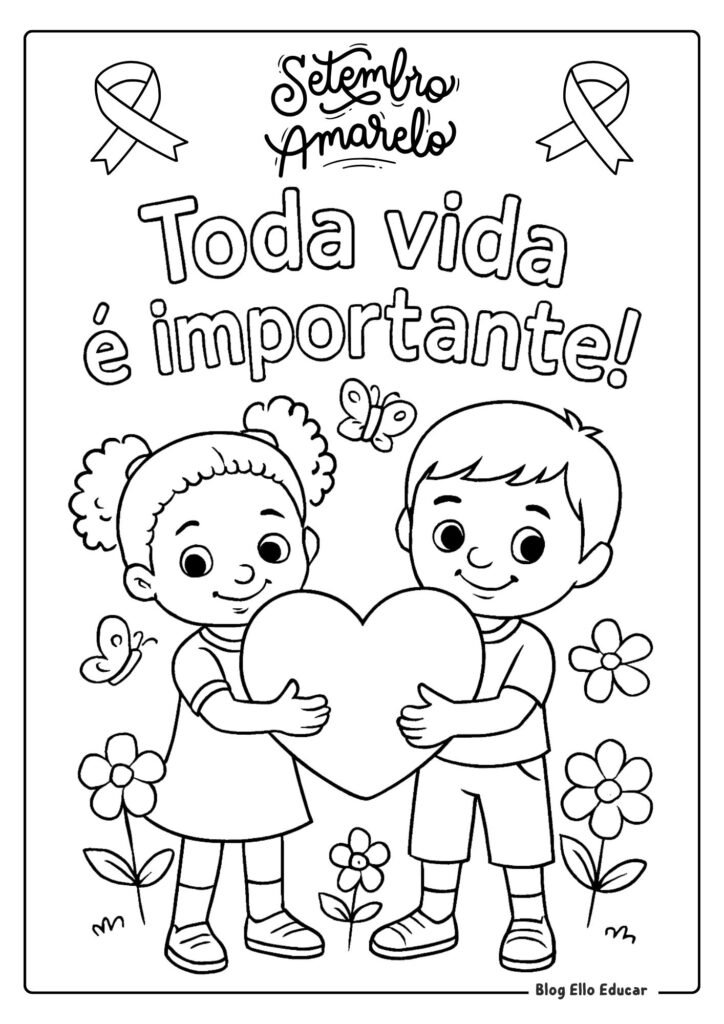 Desenho Setembro Amarelo 