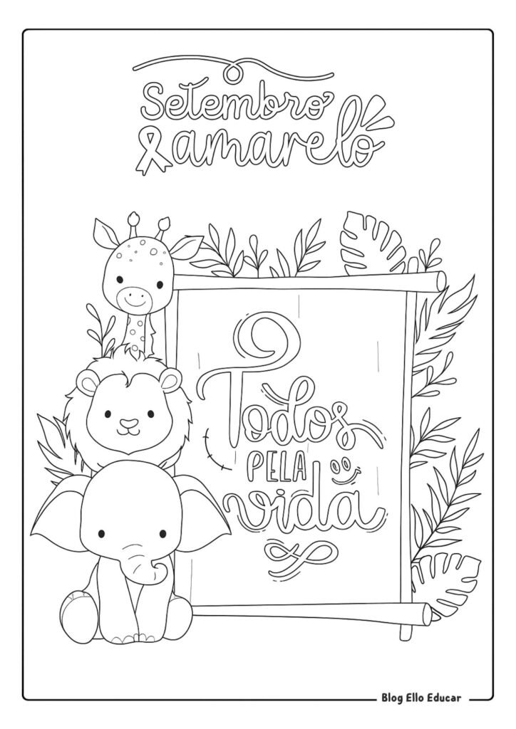 Desenho Setembro Amarelo 