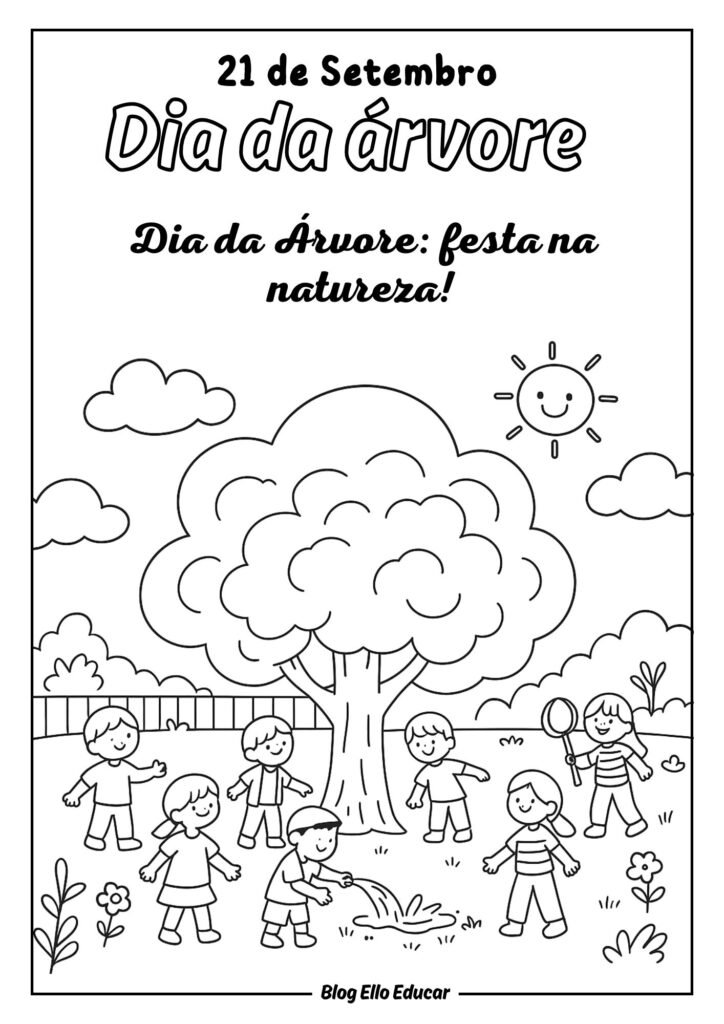 Desenhos do Dia da Árvore para colorir