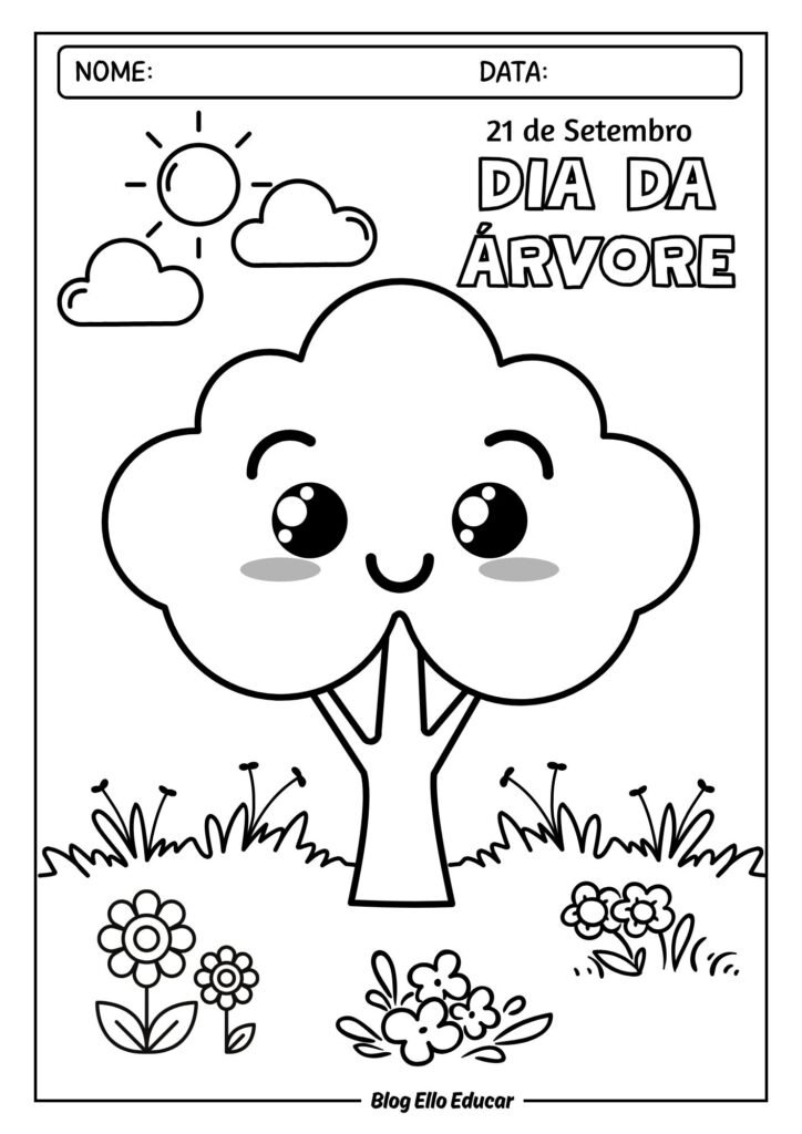 Desenhos do Dia da Árvore para colorir