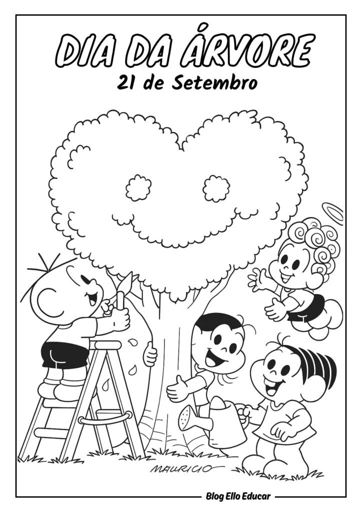 Desenhos do Dia da Árvore para colorir