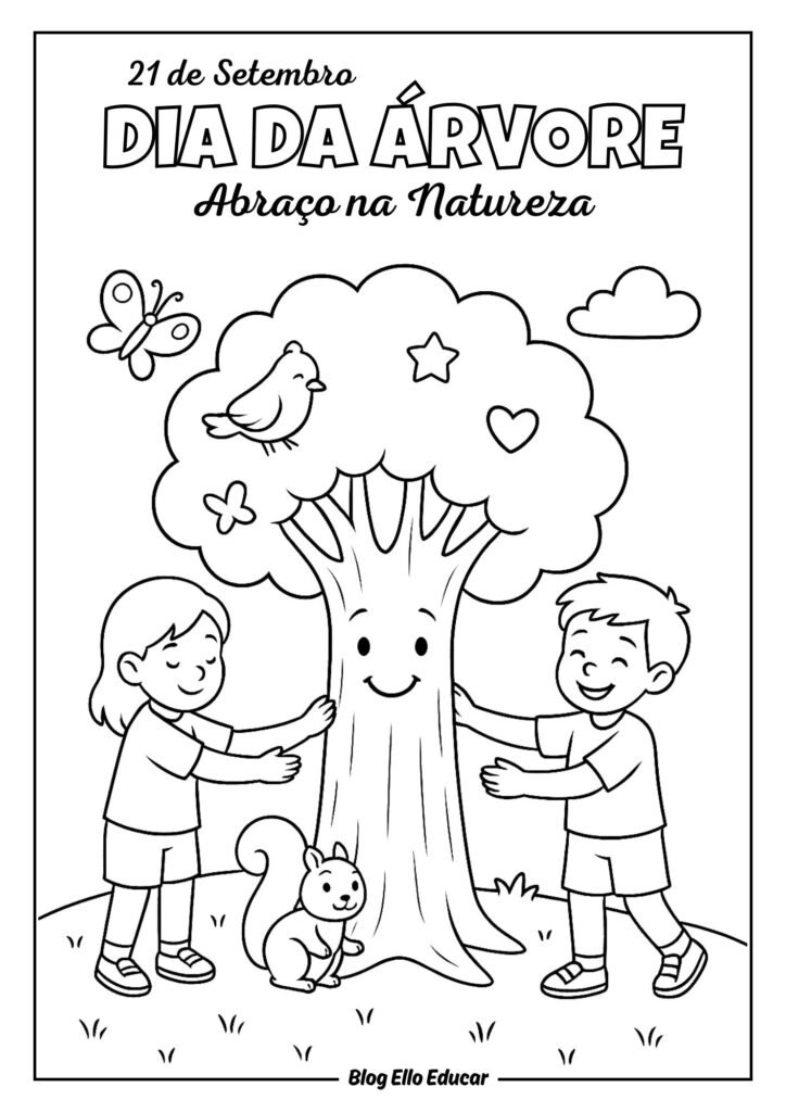 Desenhos do Dia da Árvore para colorir
