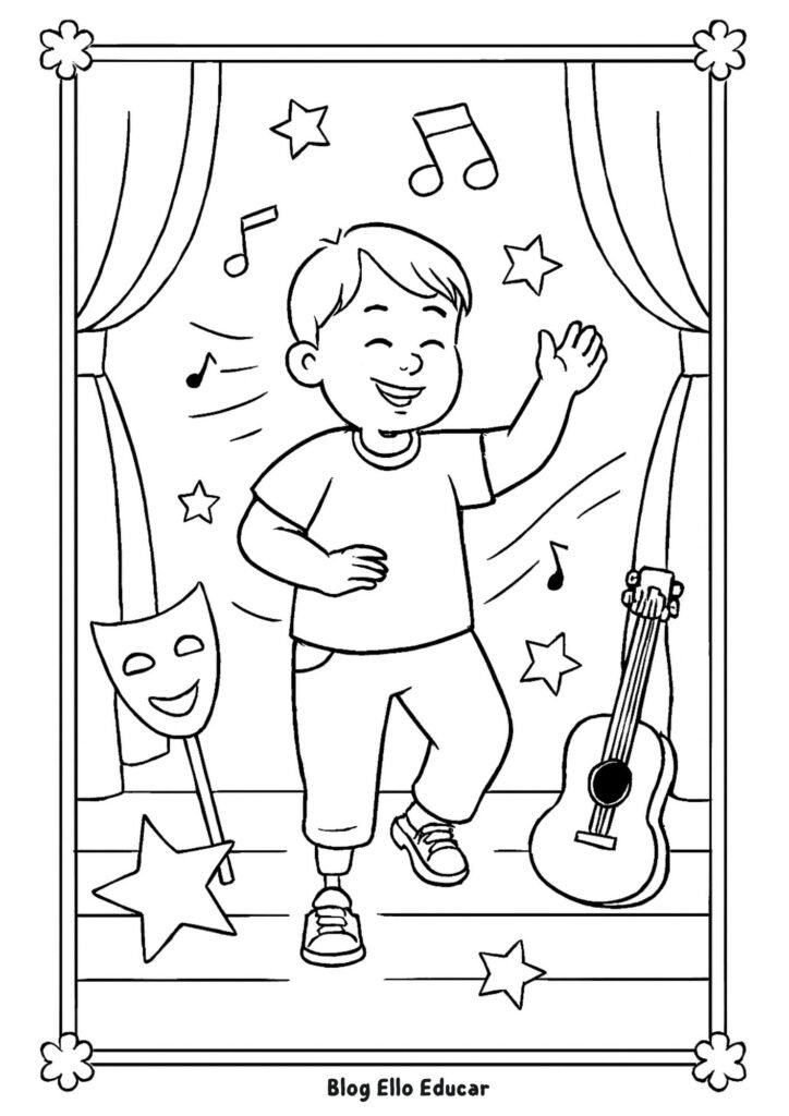 Desenhos sobre inclusão para colorir