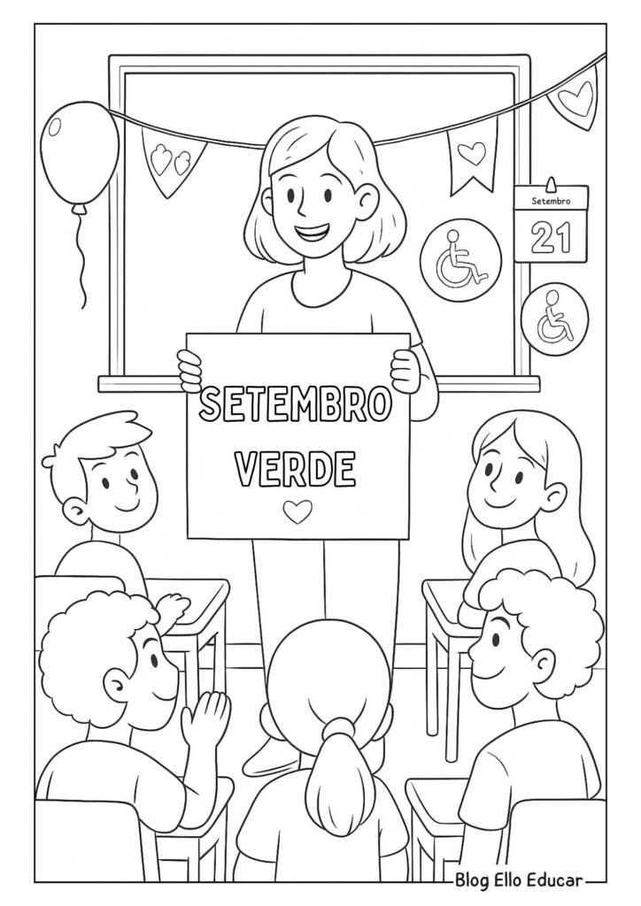 Desenhos sobre inclusão para colorir