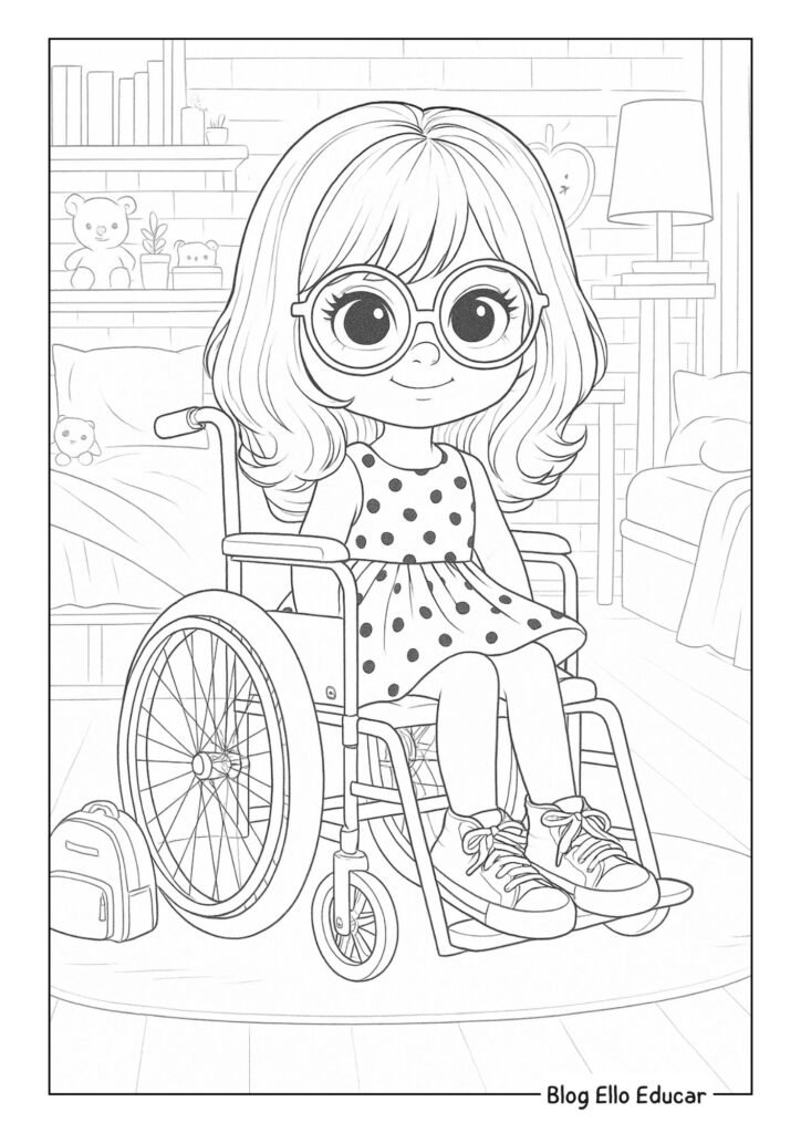 Desenhos sobre inclusão para colorir