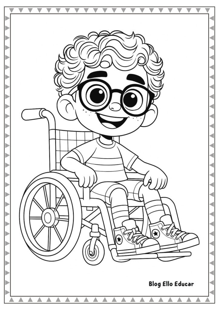 Desenhos sobre inclusão para colorir