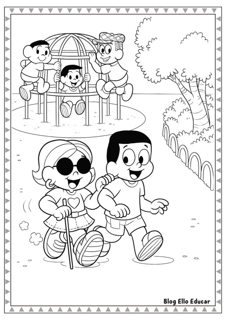 Desenhos sobre inclusão para colorir