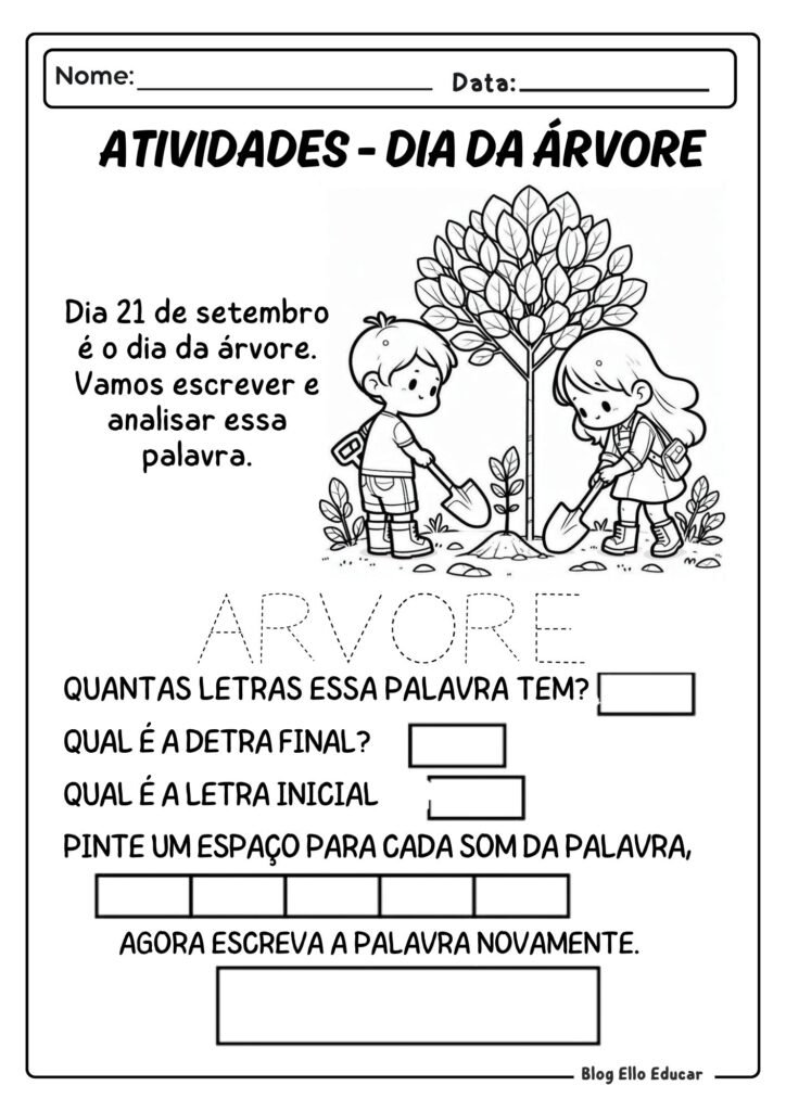 Dia da Árvore para Educação Infantil
