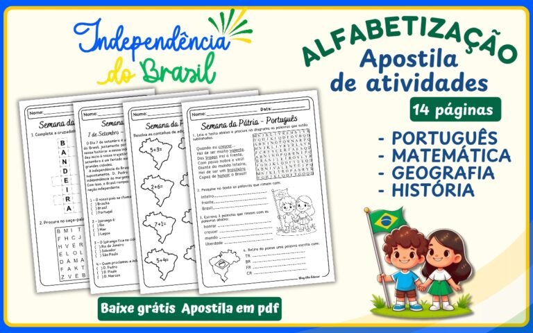 Independência do Brasil - Atividades de Alfabetização