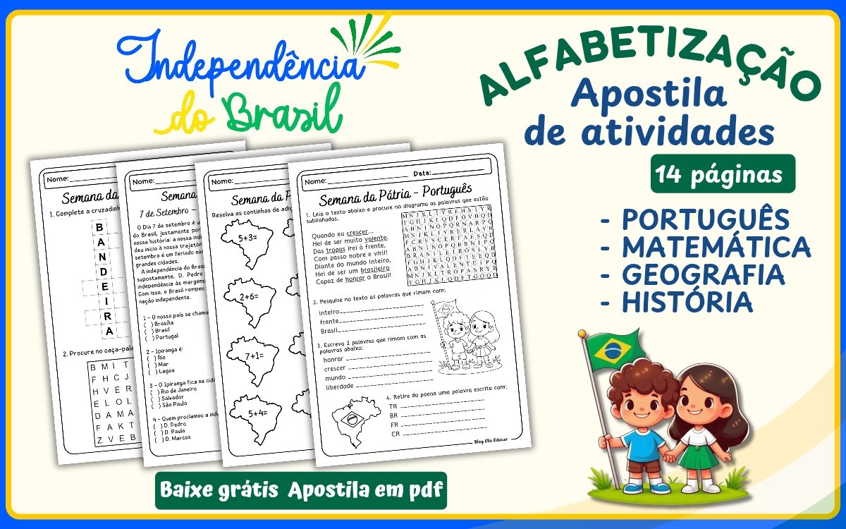 Independência do Brasil - Atividades de Alfabetização