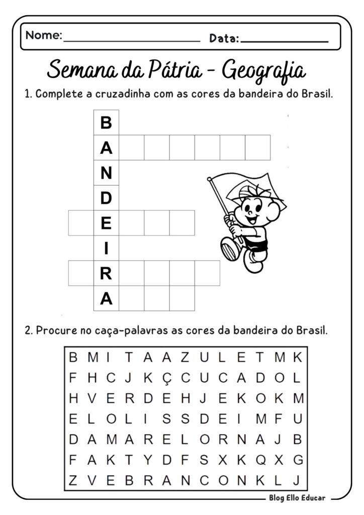 Independência do Brasil - Atividades de Alfabetização