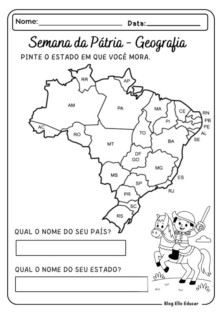 Independência do Brasil - Atividades de Alfabetização
