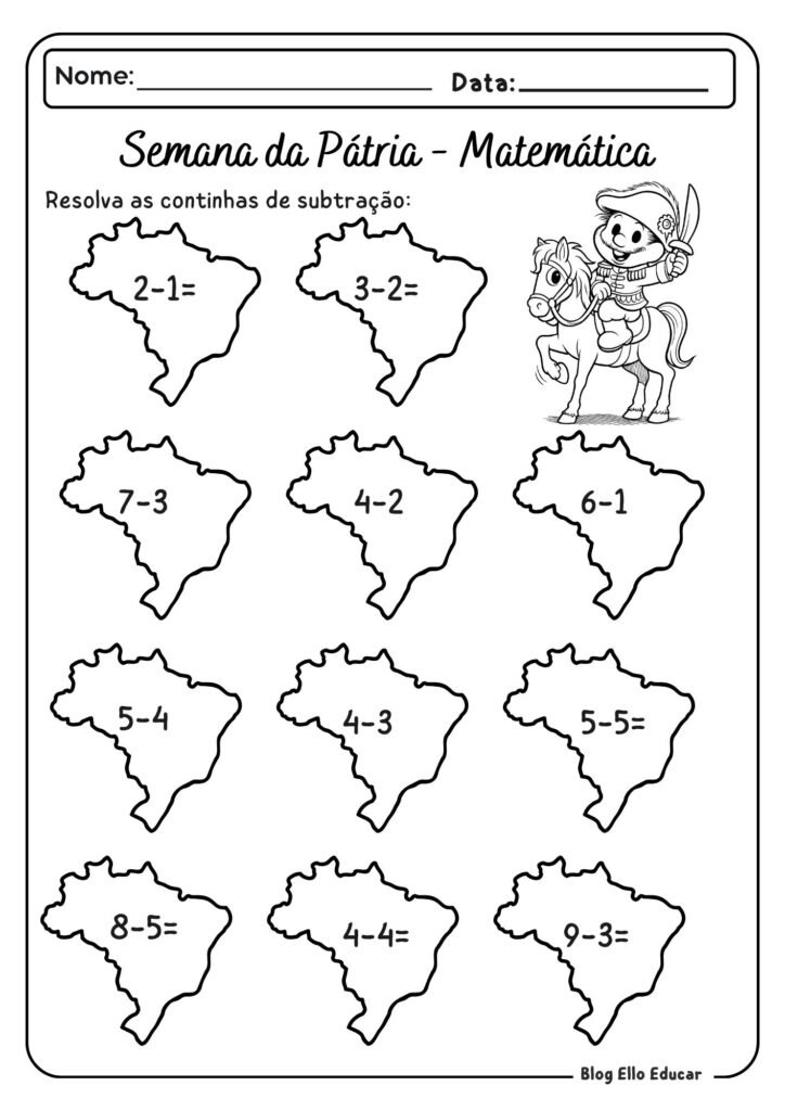 Independência do Brasil - Atividades de Alfabetização