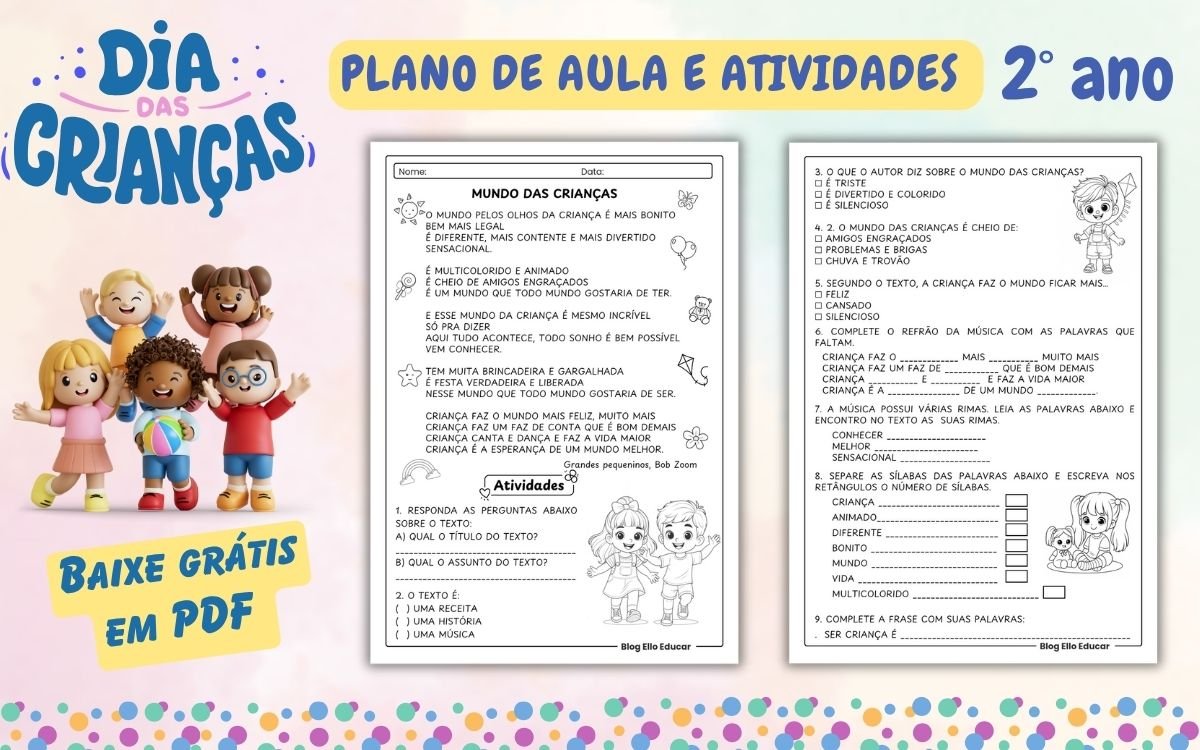 Atividades do dia das crianças - 2° ano