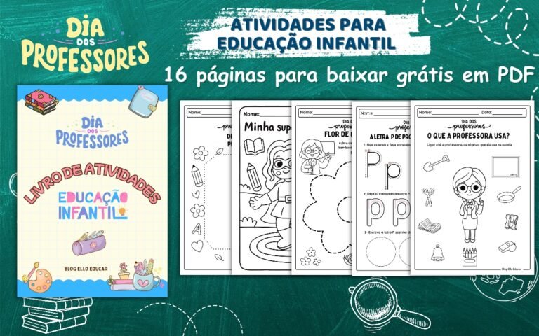 Atividades Dia do Professor - educação infantil