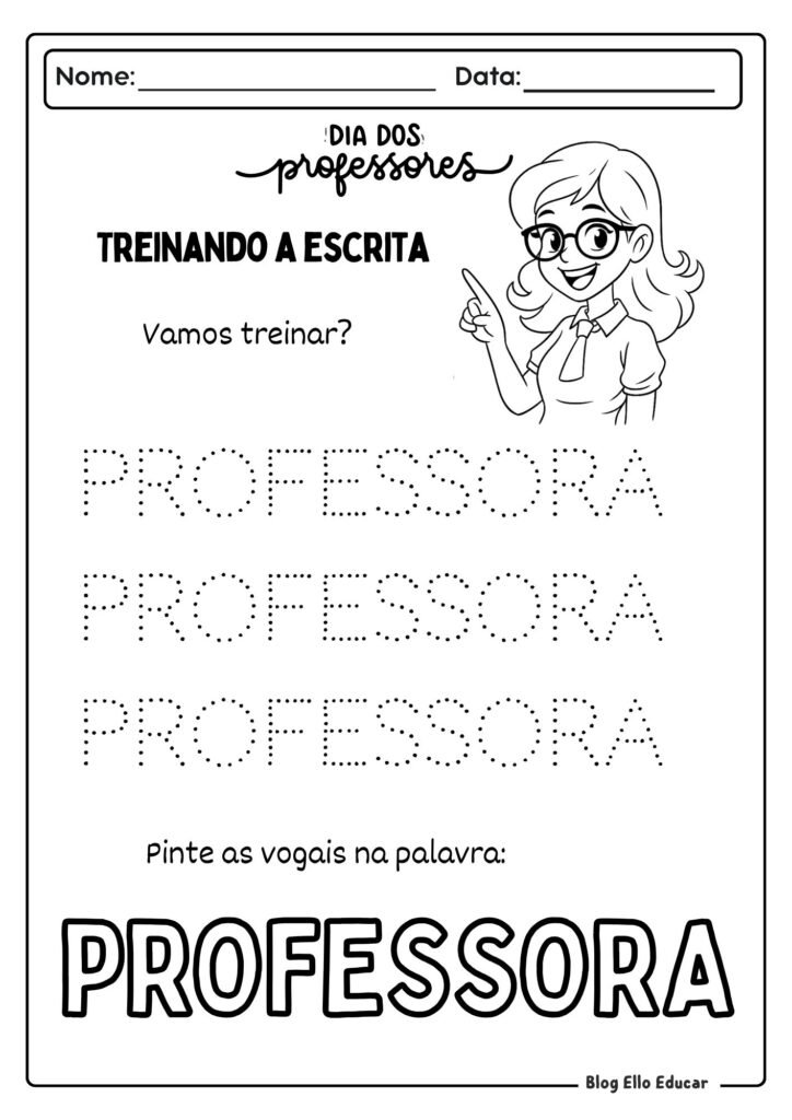Atividades Dia do Professor - Educação Infantil