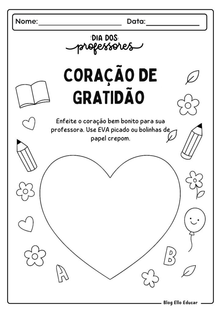 Atividades Dia do Professor - Educação Infantil
