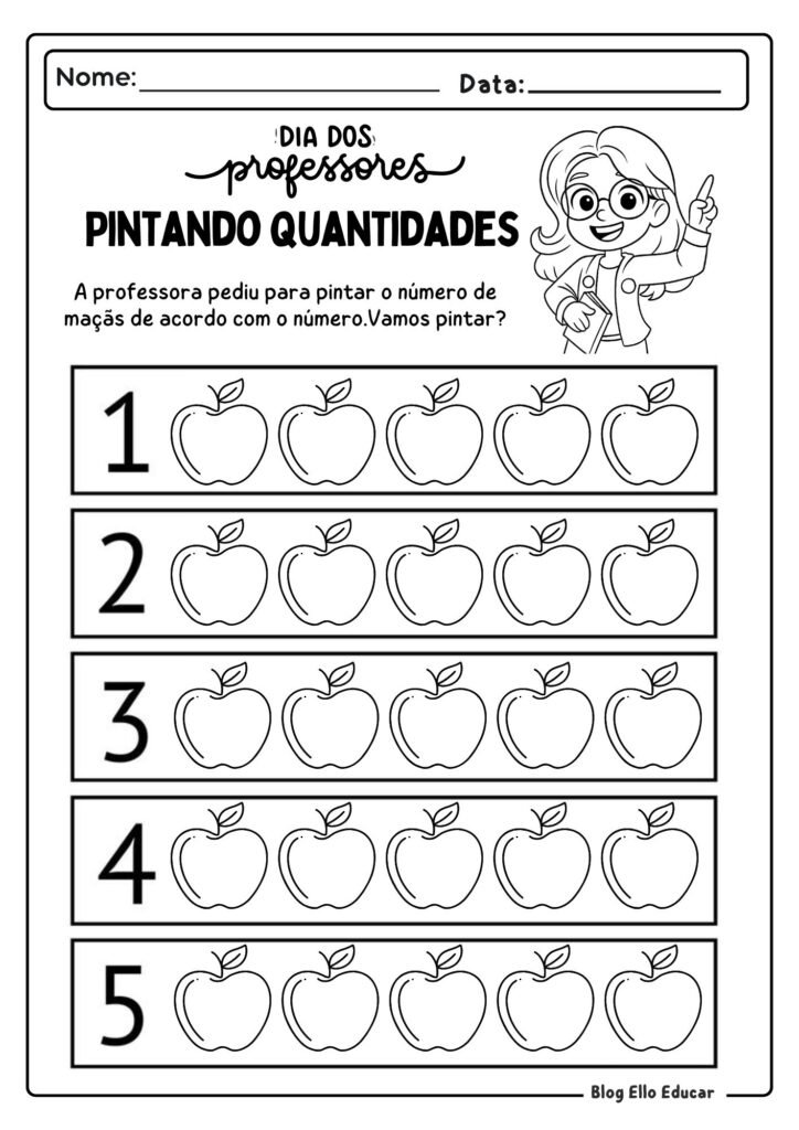 Atividades Dia do Professor - educação infantil