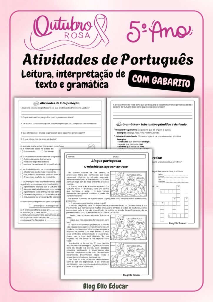 Atividades Outubro Rosa - 5° ano