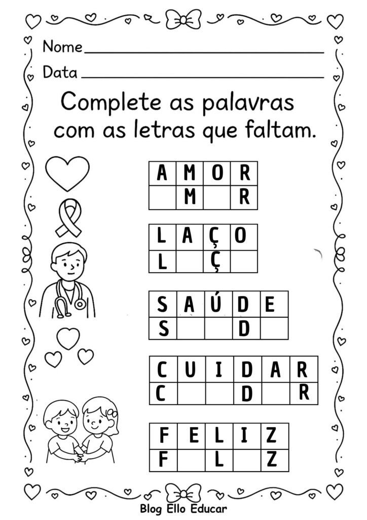 Atividades Outubro Rosa Educação Infantil