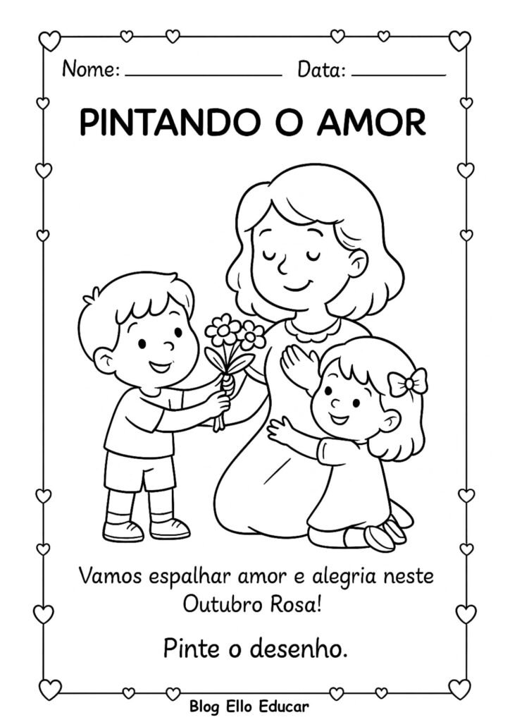 Atividades Outubro Rosa Educação Infantil