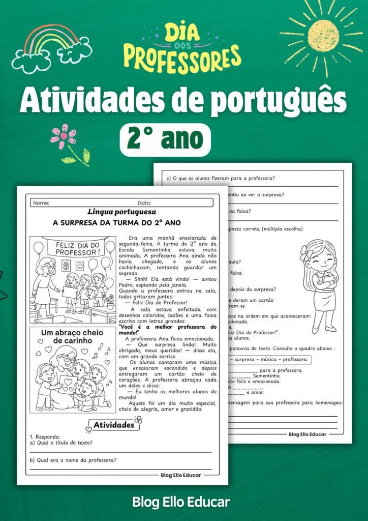 Atividades Dia do Professor - 2° ano