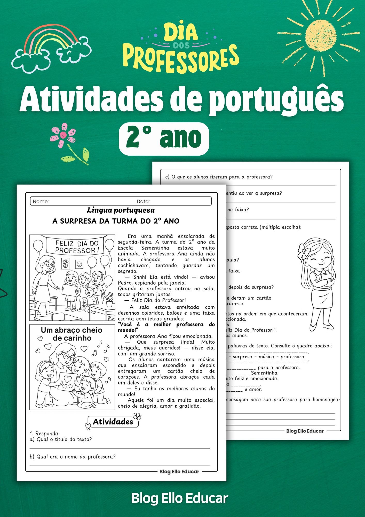 Atividades Dia do Professor - 2° ano