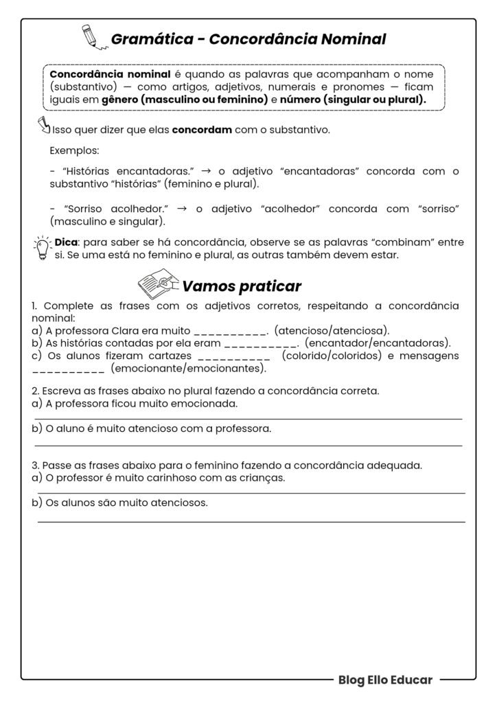 Atividades Dia do Professor - 4° ano