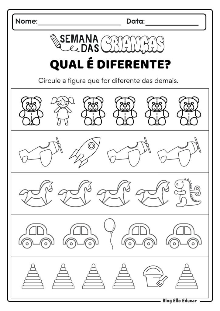 Atividades do Dia das Crianças - Educação Infantil 