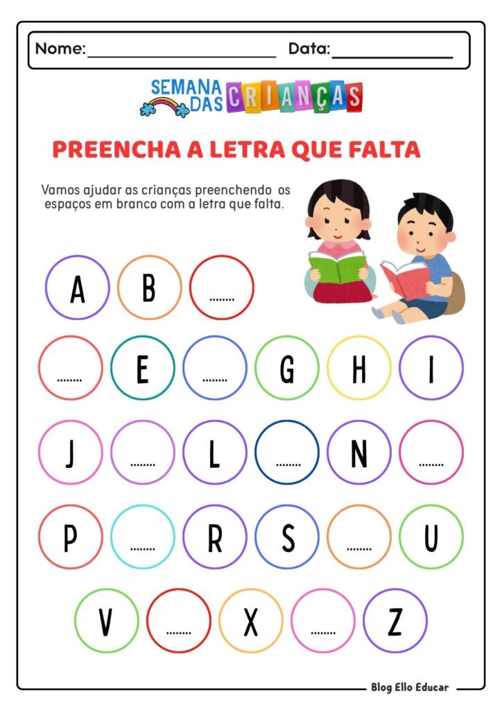 Atividades do Dia das Crianças - Educação Infantil 