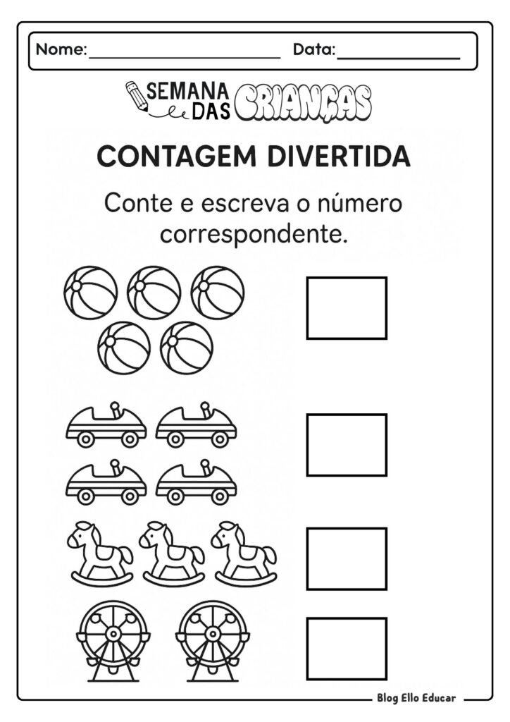 Atividades do Dia das Crianças - Educação Infantil 