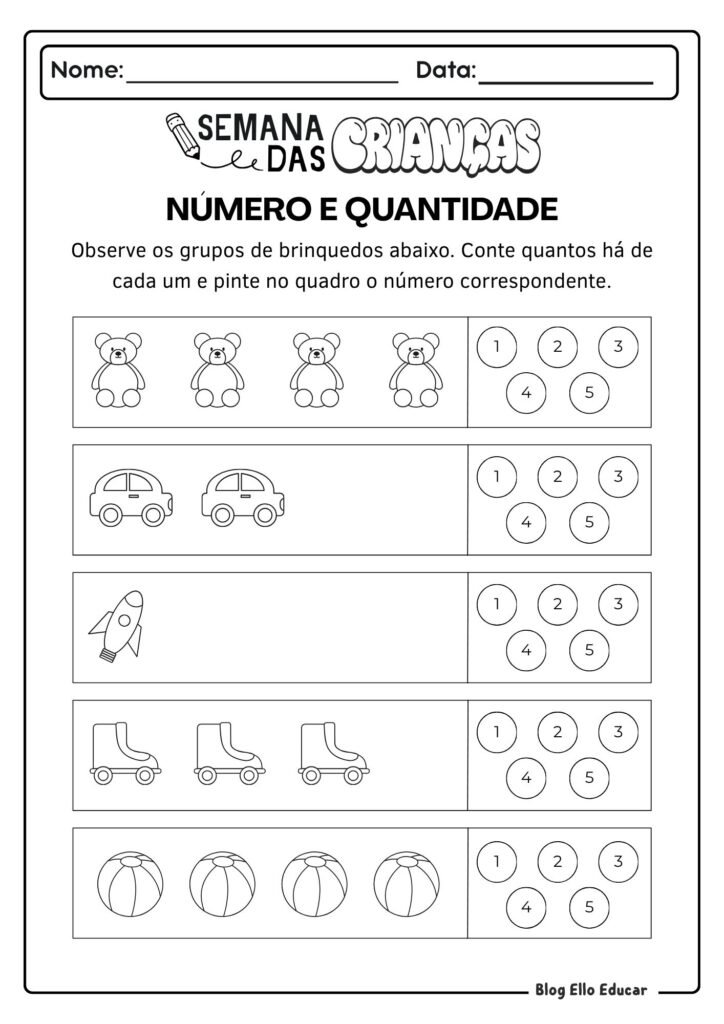 Atividades do Dia das Crianças - Educação Infantil 