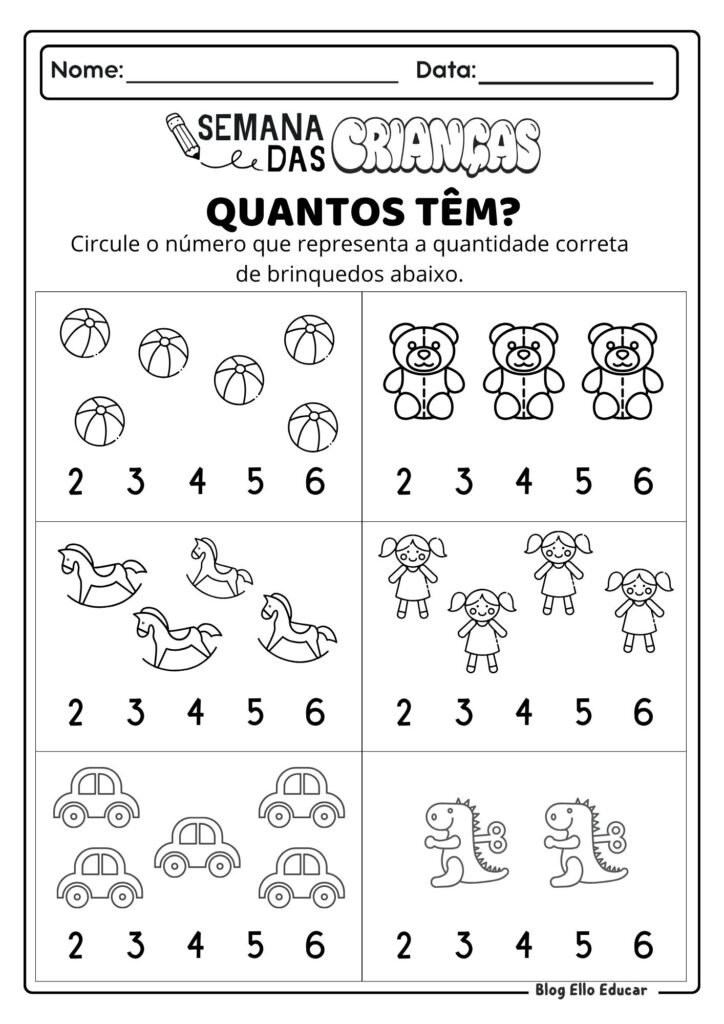 Atividades do Dia das Crianças - Educação Infantil 